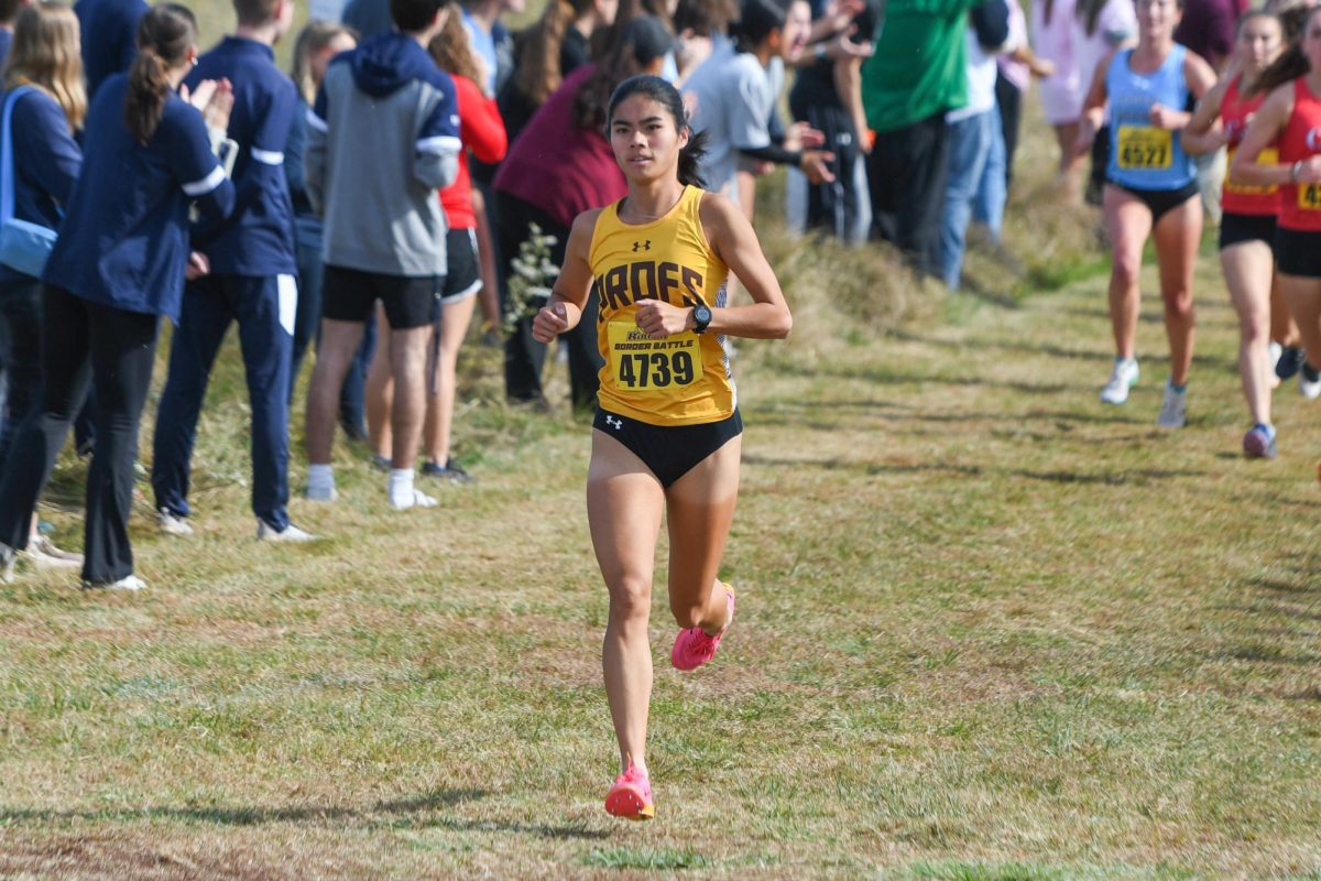 Gabriella racing for Rowan