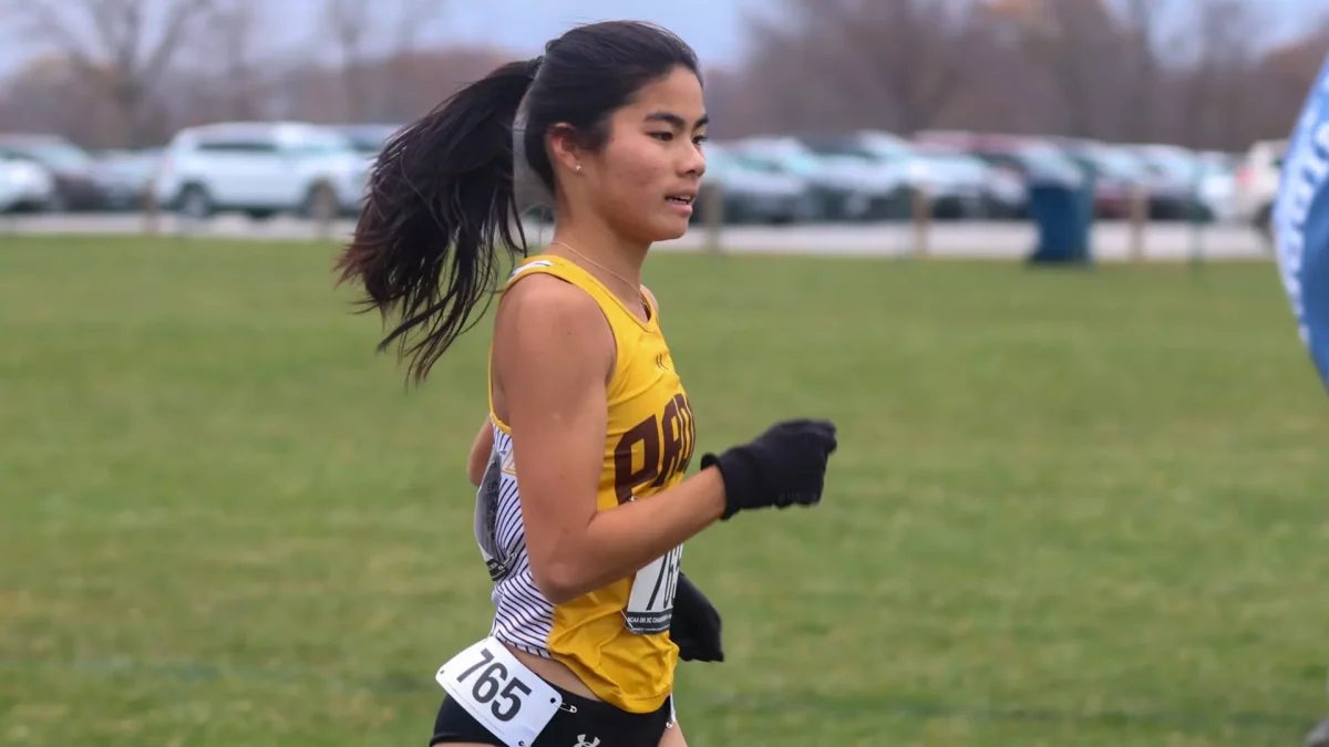 Gabriella racing for Rowan