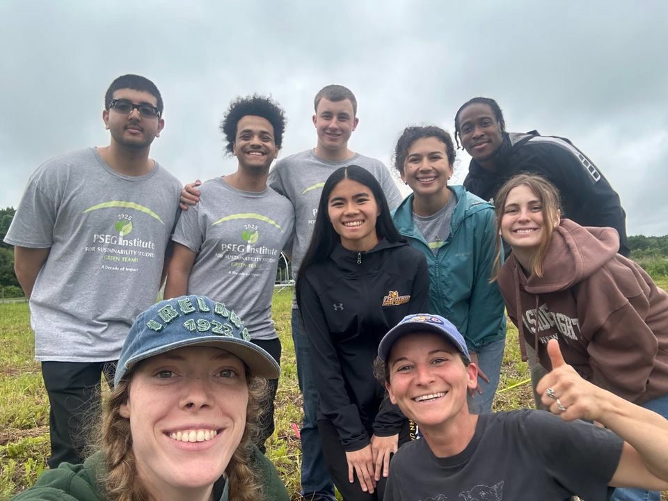 Field research team at the community farm