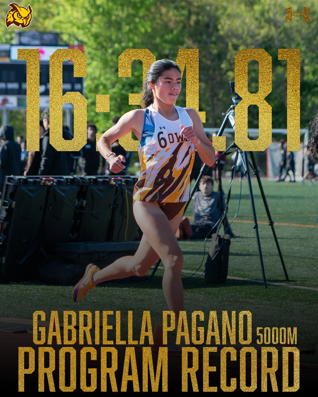 Program record: 5000m · 16:34.81