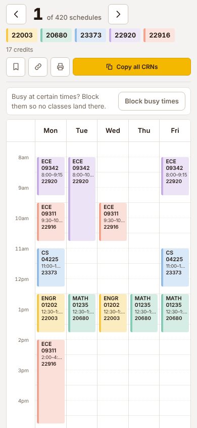 Schedule4ME detail