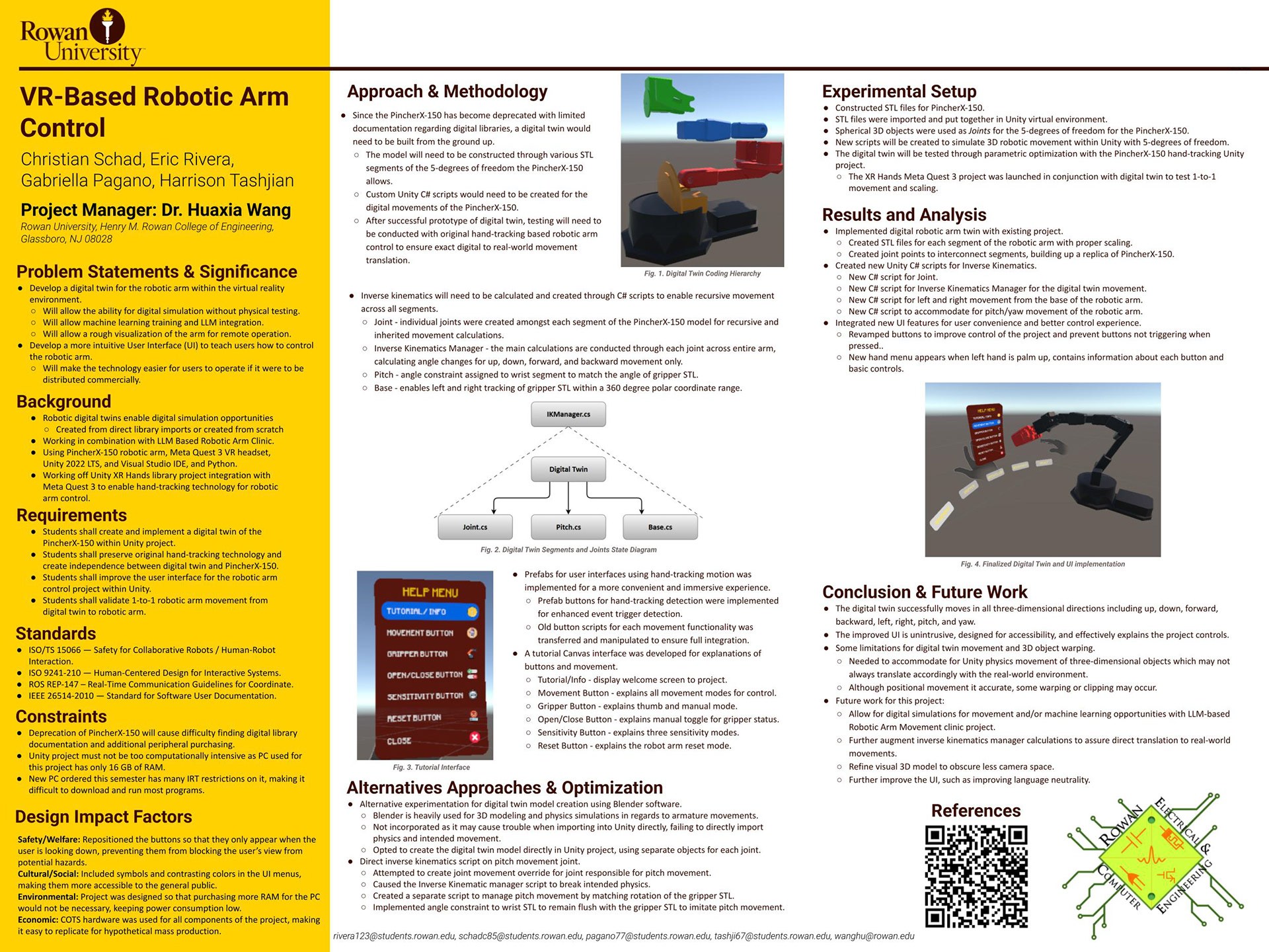 VR Robotic Arm Control: research poster