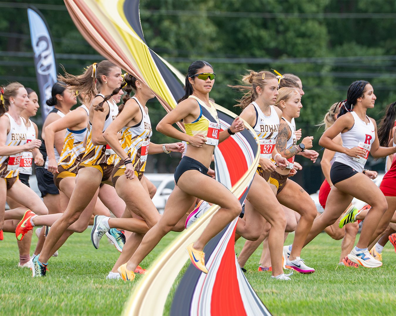 Rowan track and field graphic