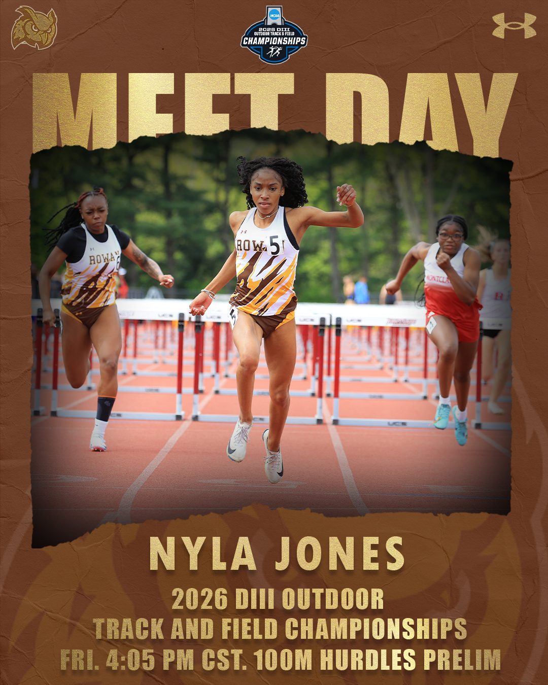 Rowan track and field graphic