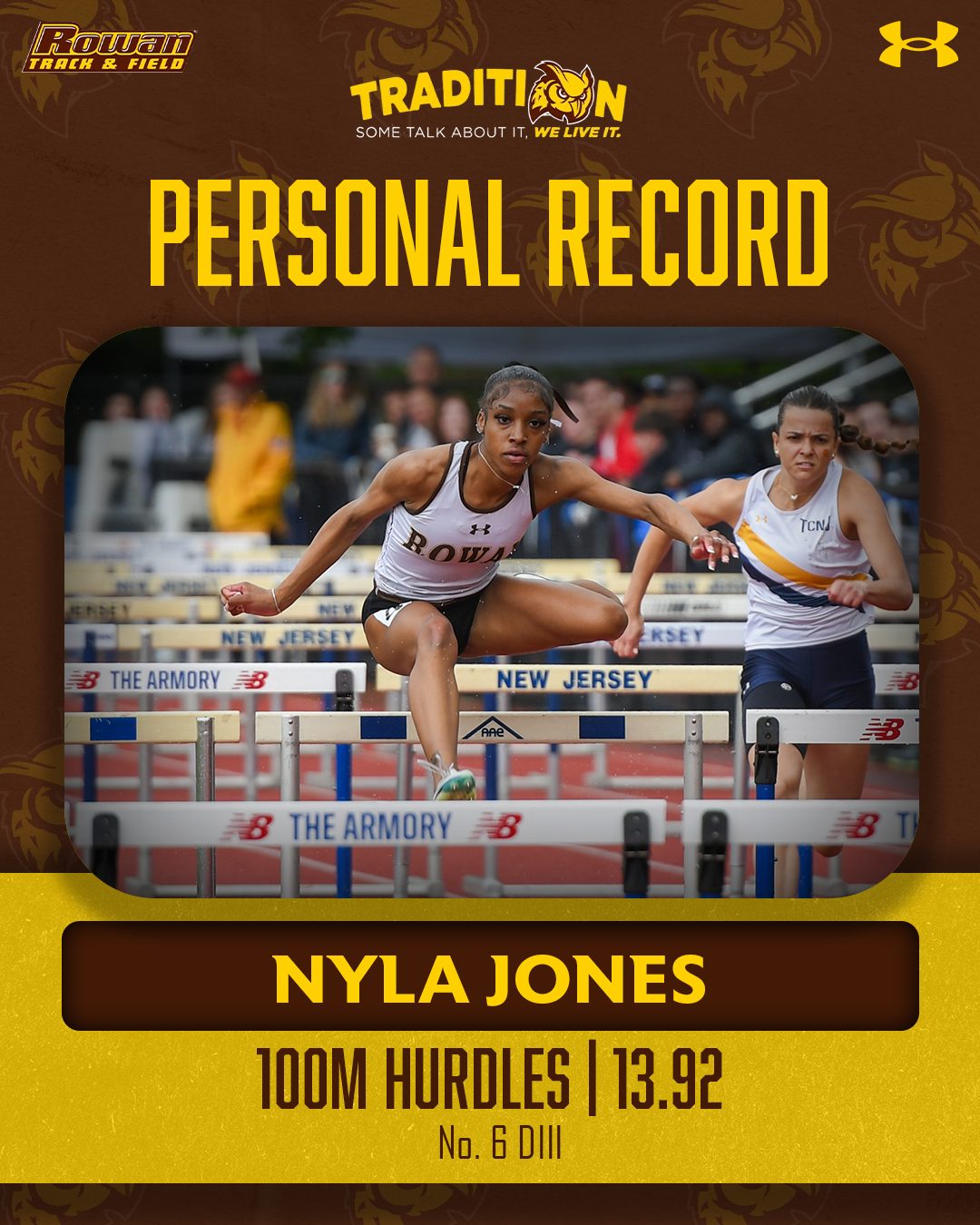 Rowan track and field graphic