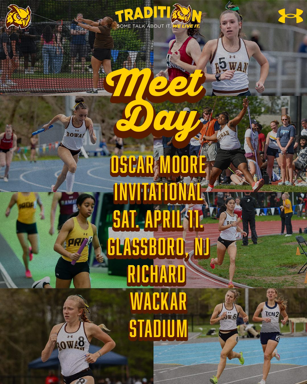 Rowan track and field graphic