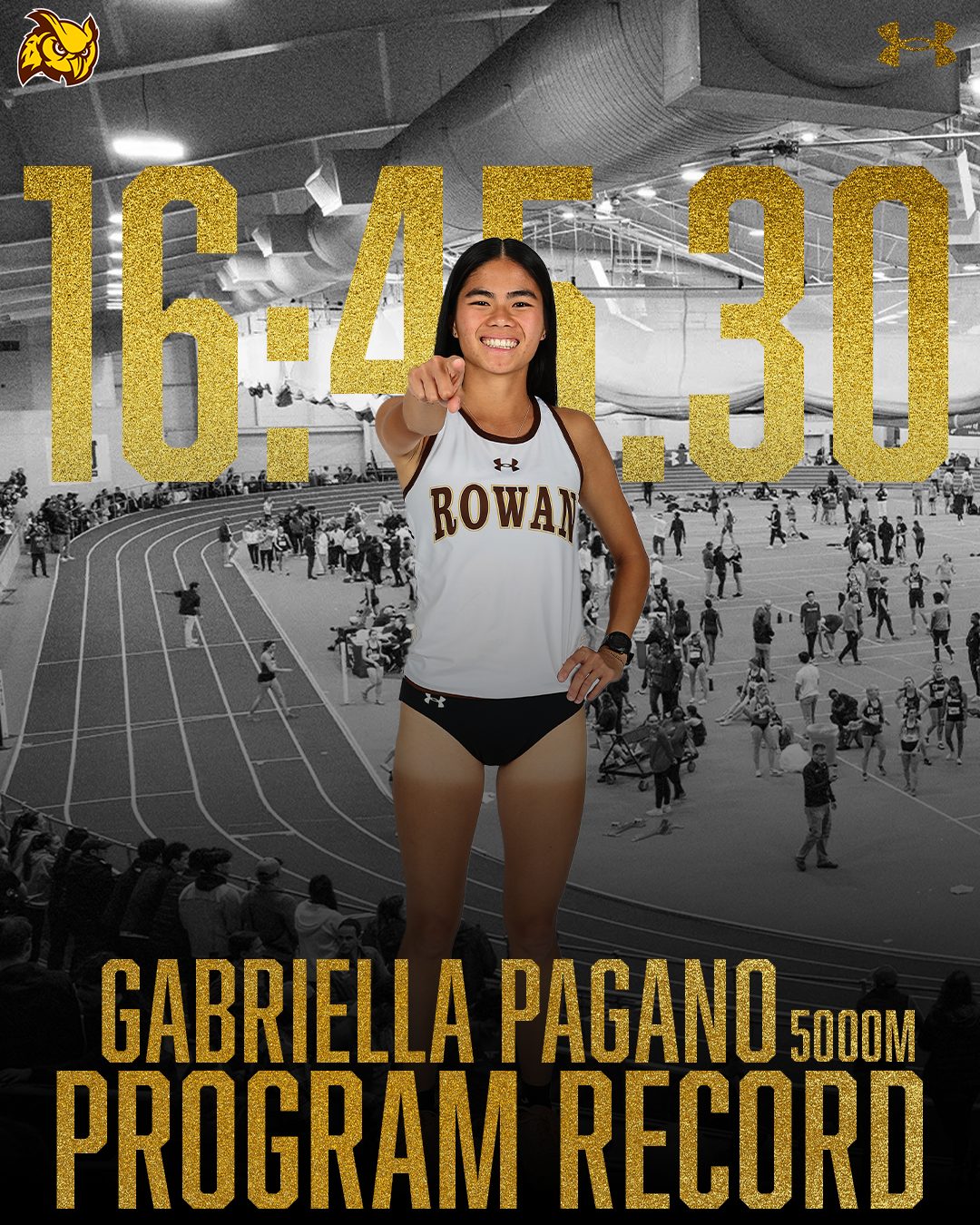 Rowan track and field graphic