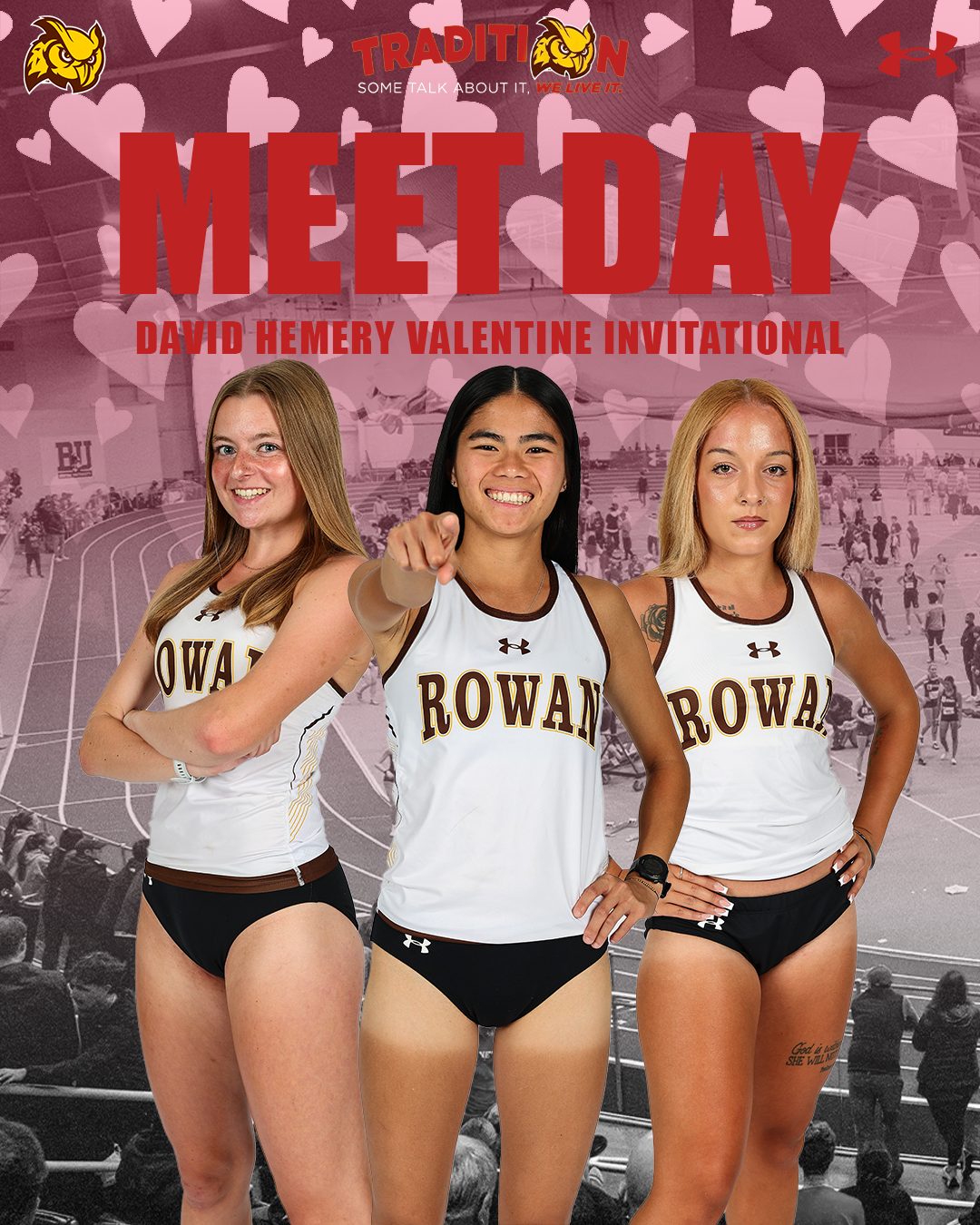 Rowan track and field graphic