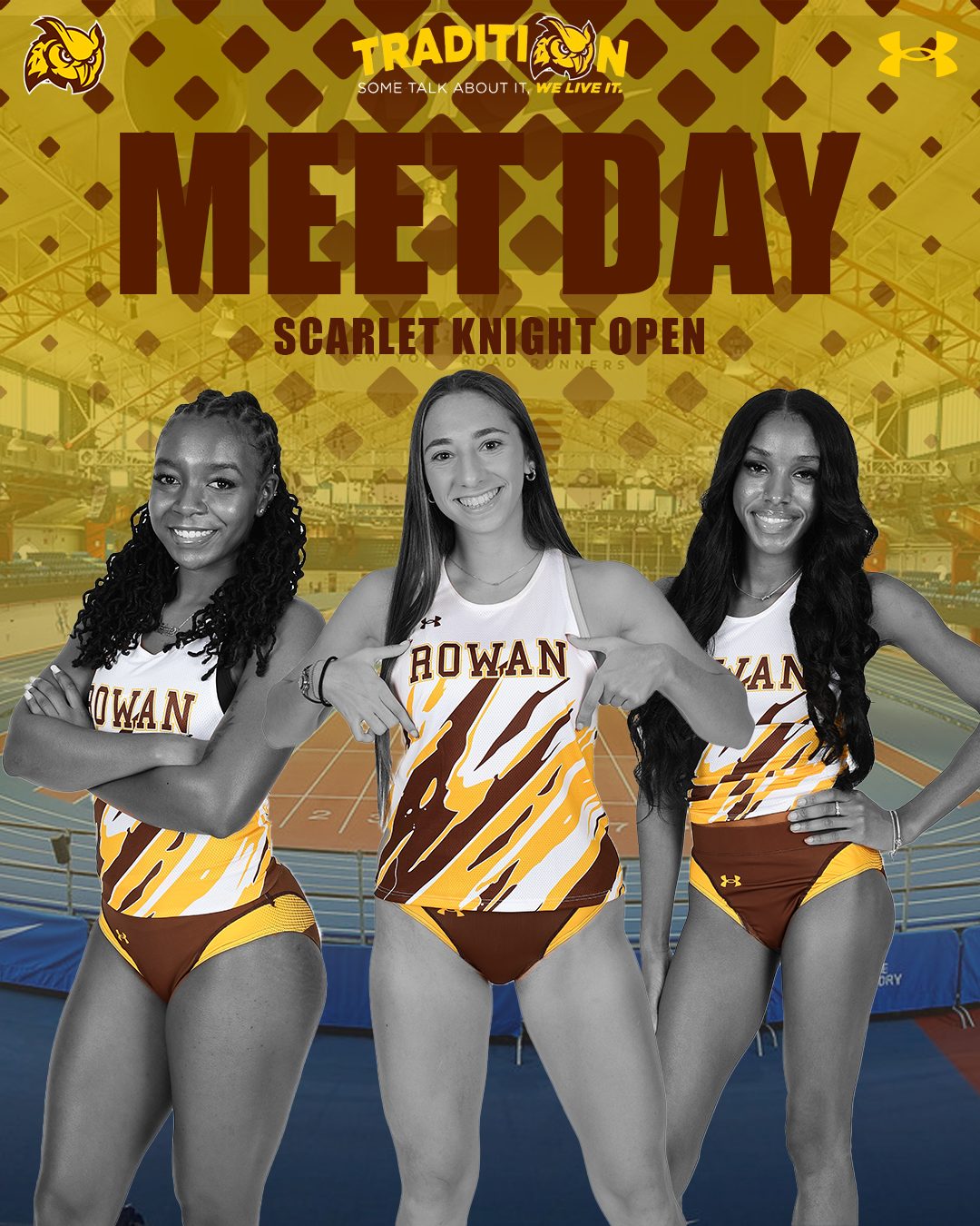 Rowan track and field graphic
