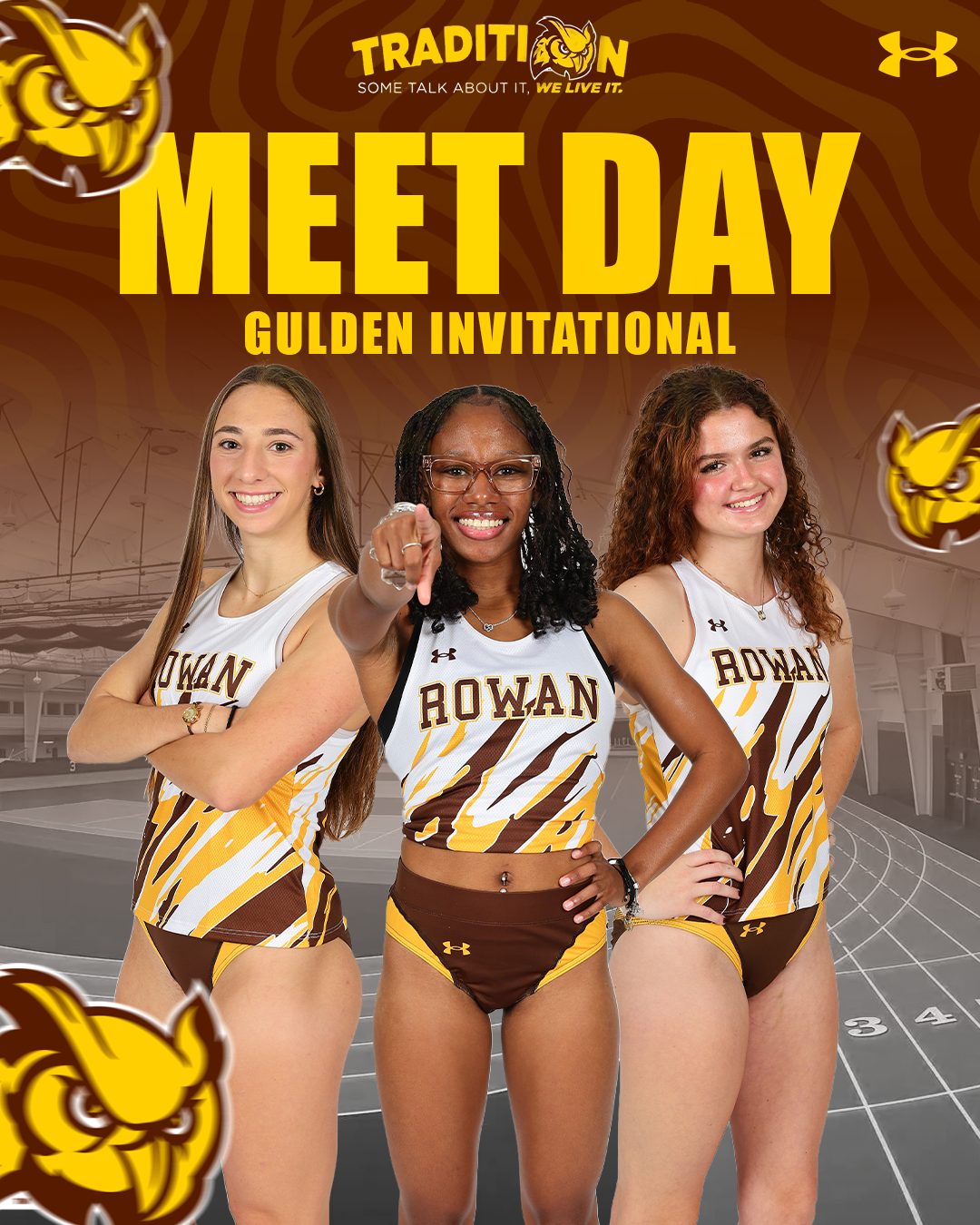 Rowan track and field graphic