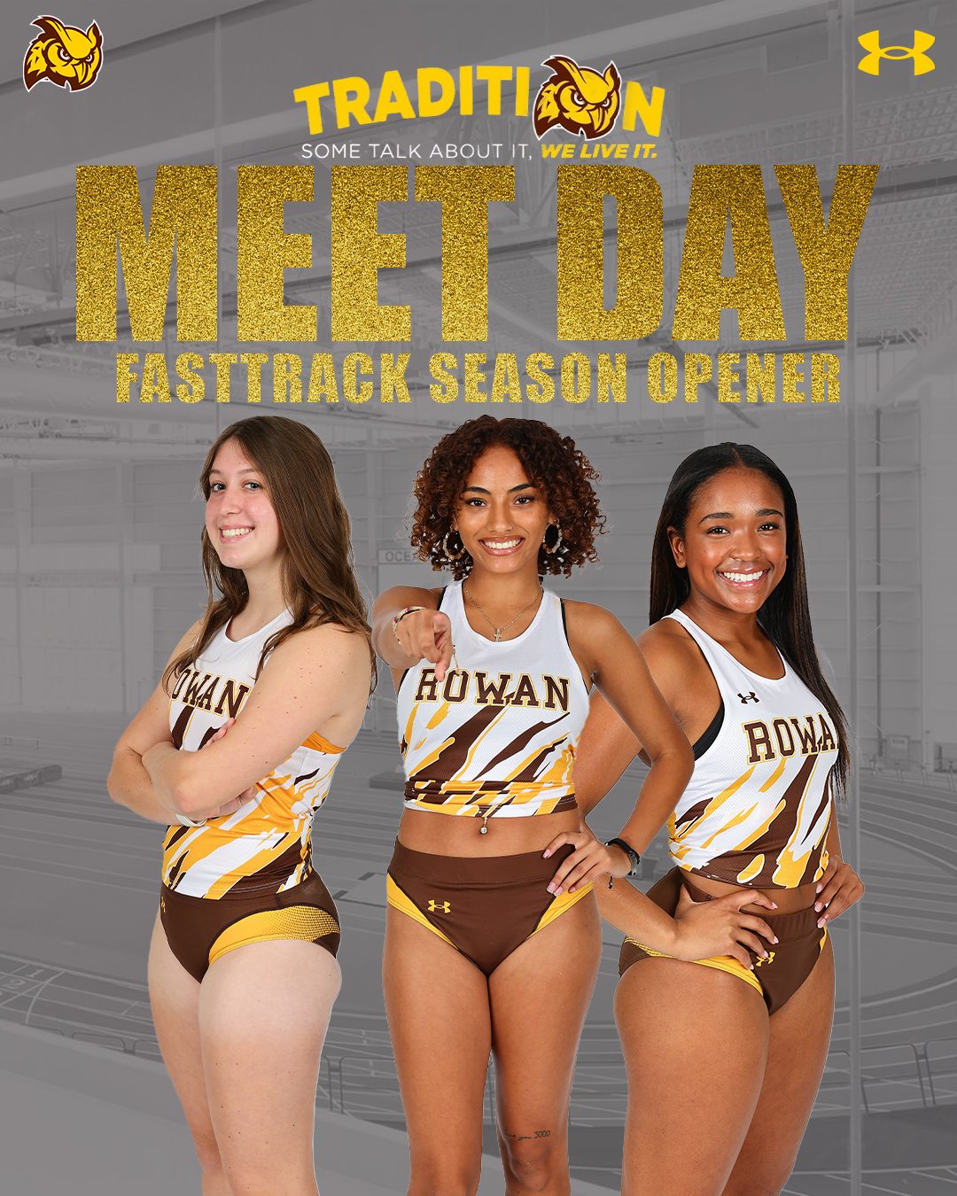 Rowan track and field graphic