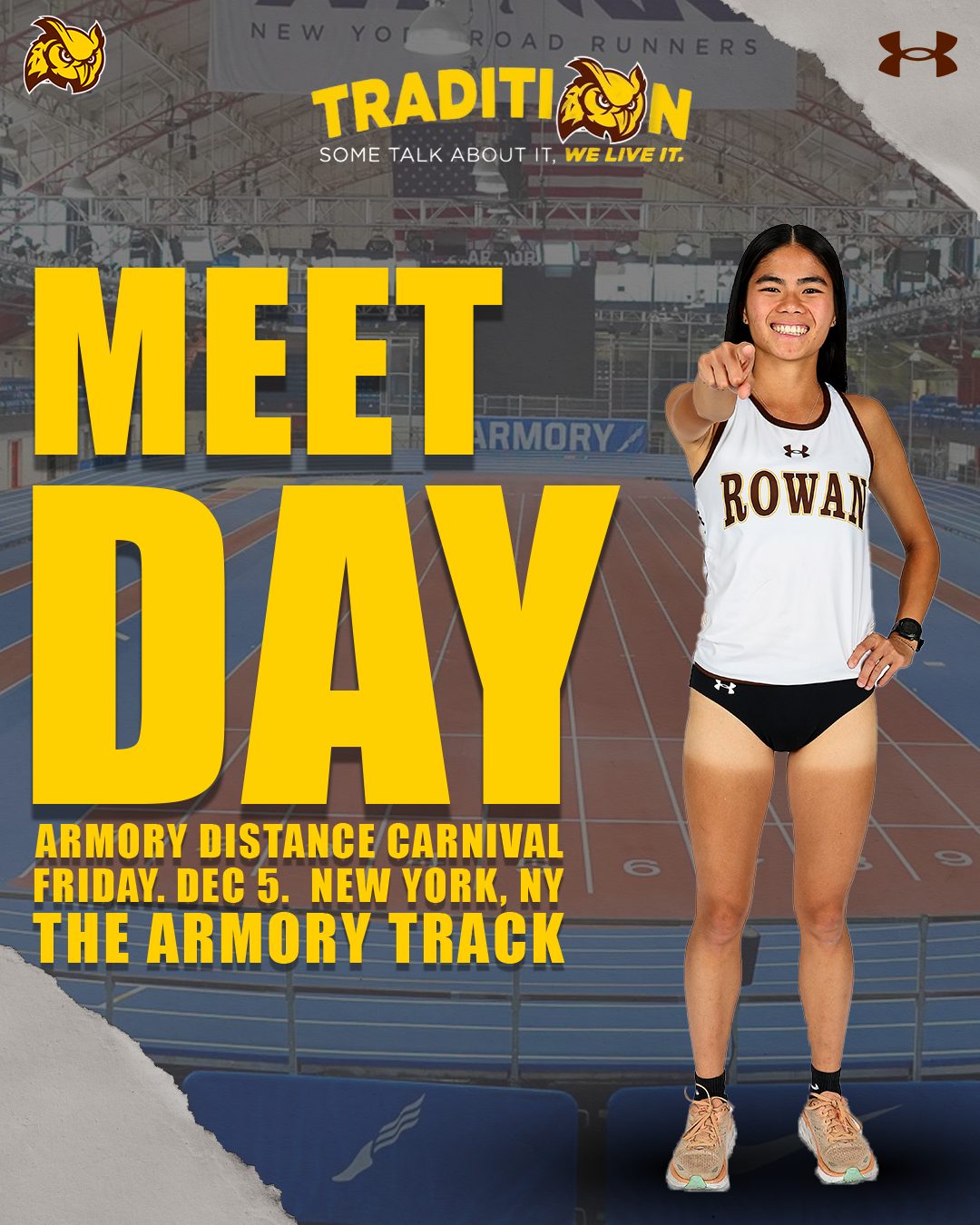 Rowan track and field graphic