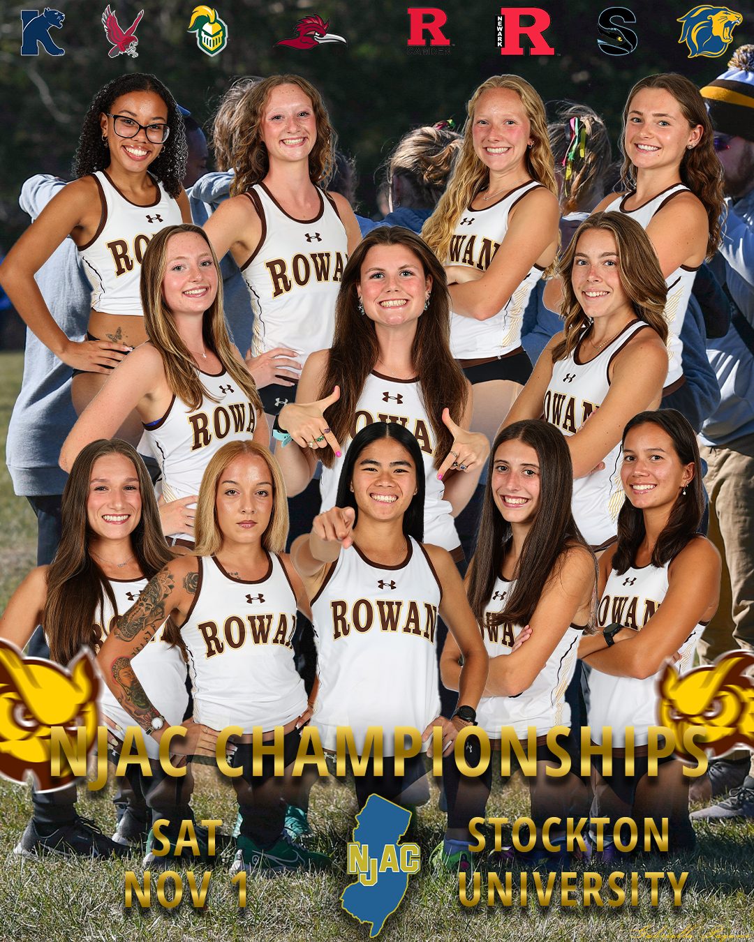 Rowan track and field graphic