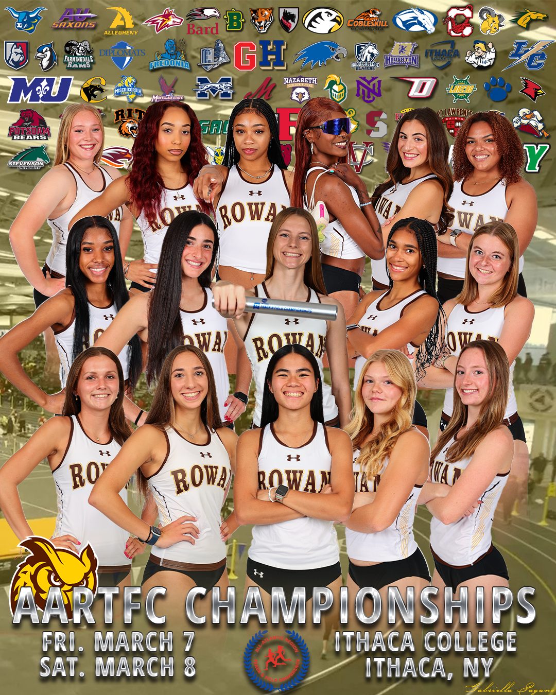 Rowan track and field graphic