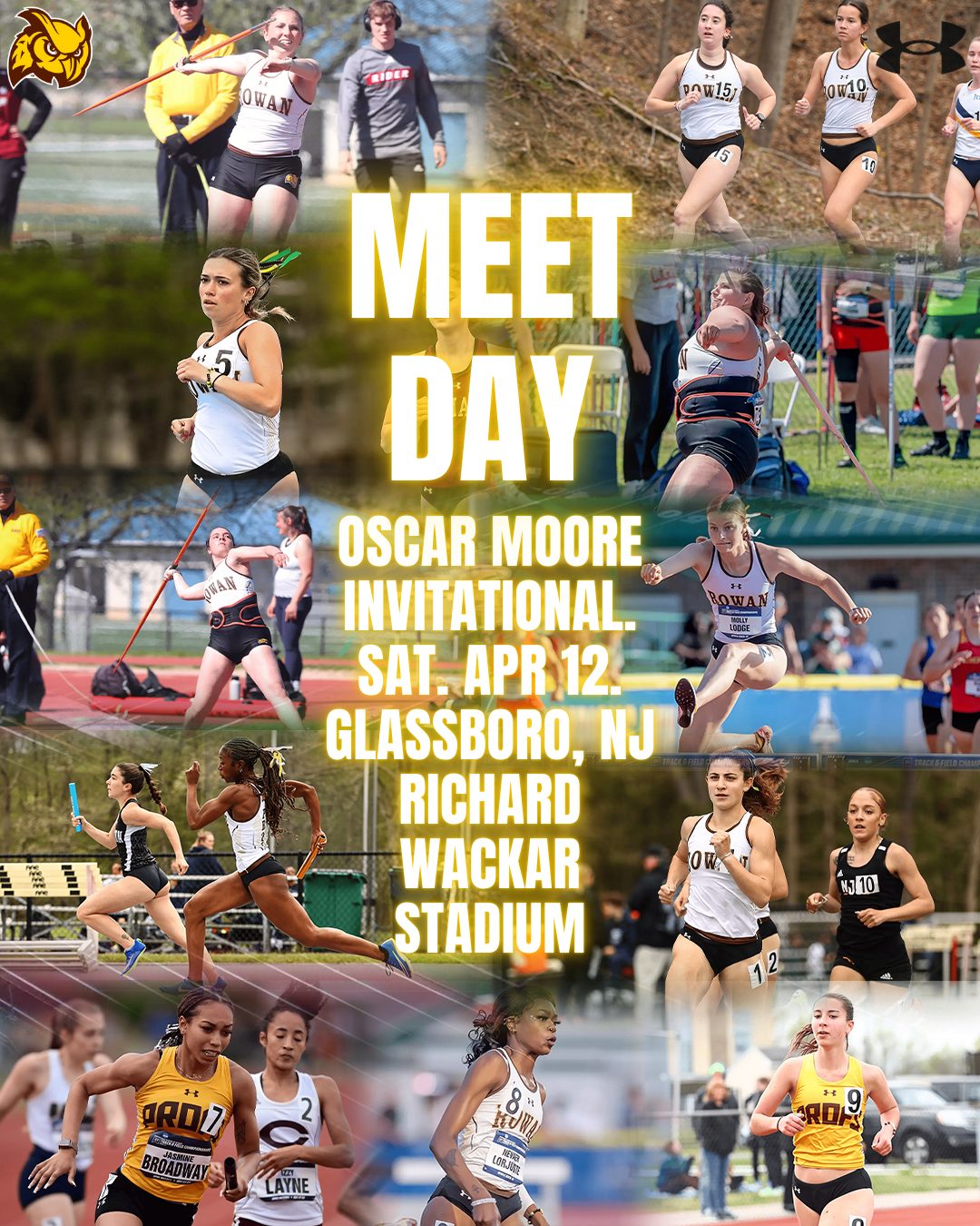Rowan track and field graphic