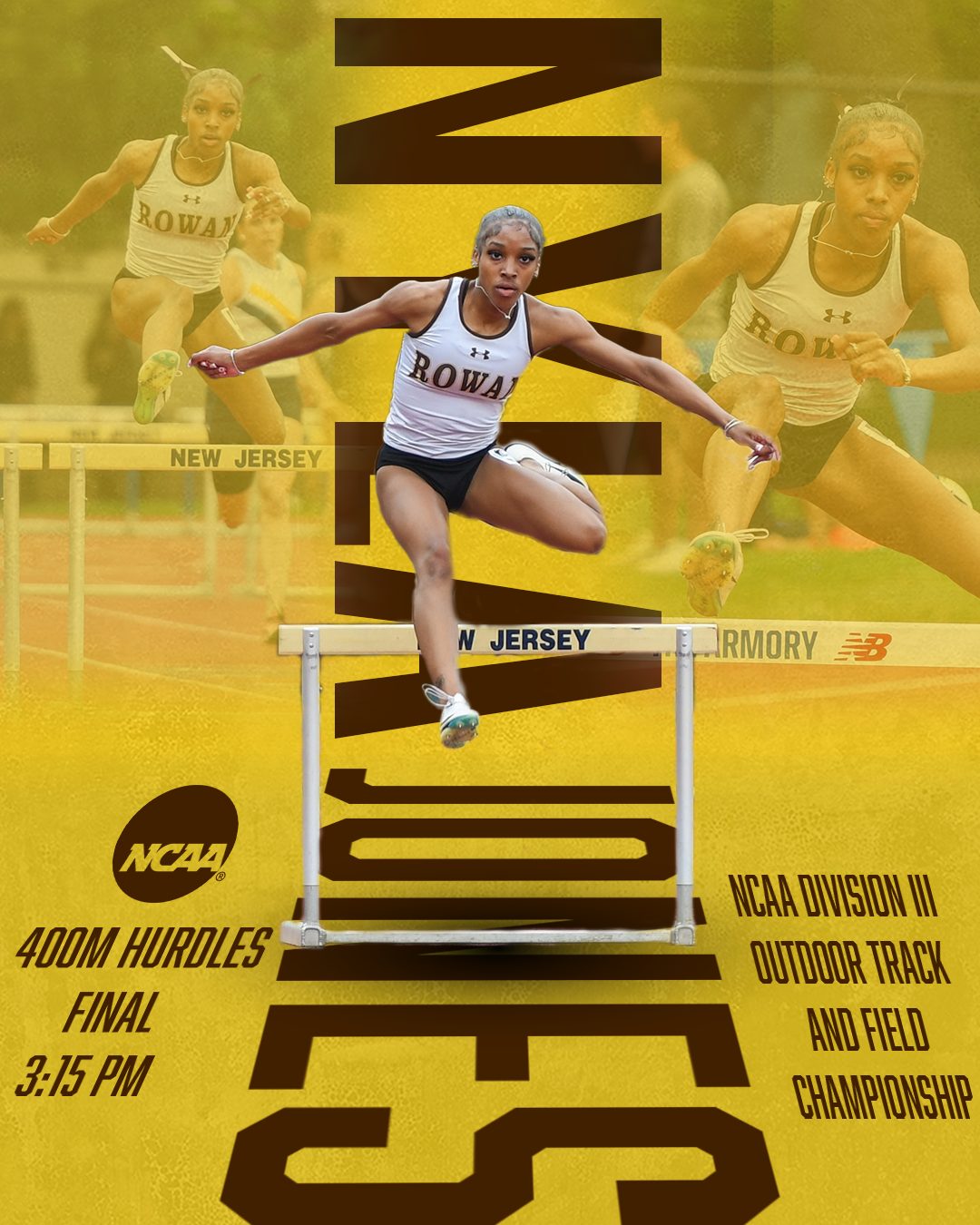 Rowan track and field graphic