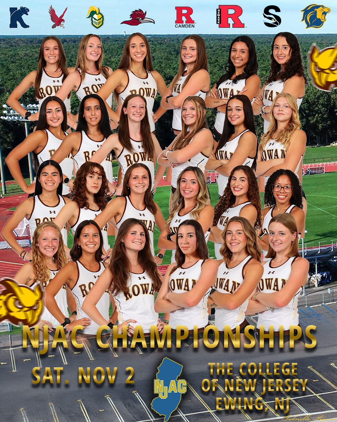 Rowan track and field graphic