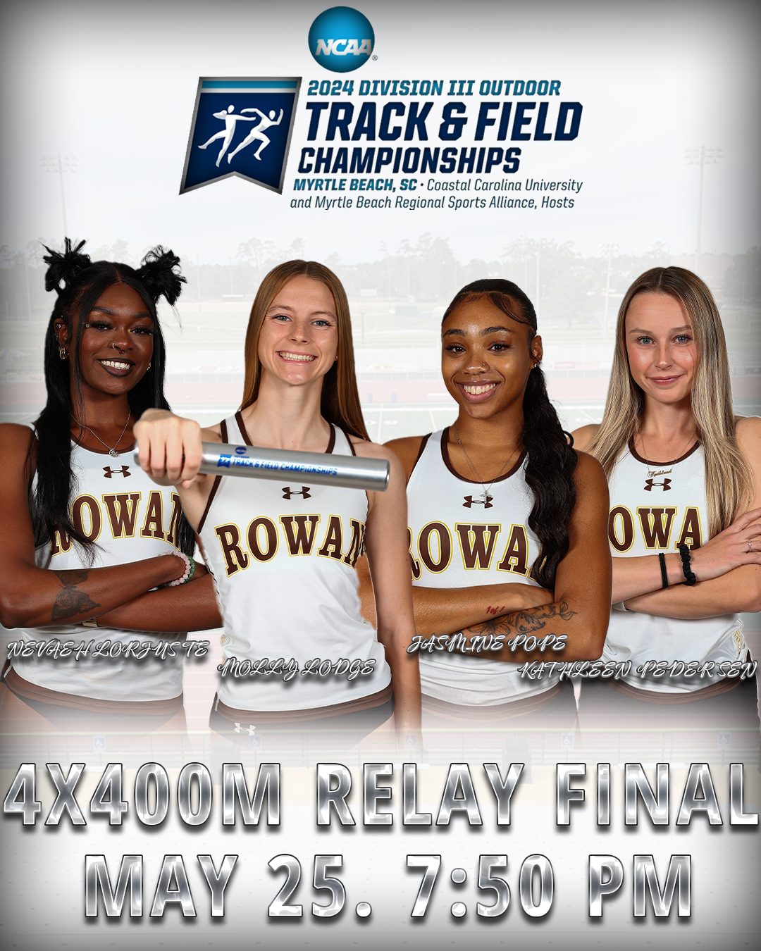 Rowan track and field graphic