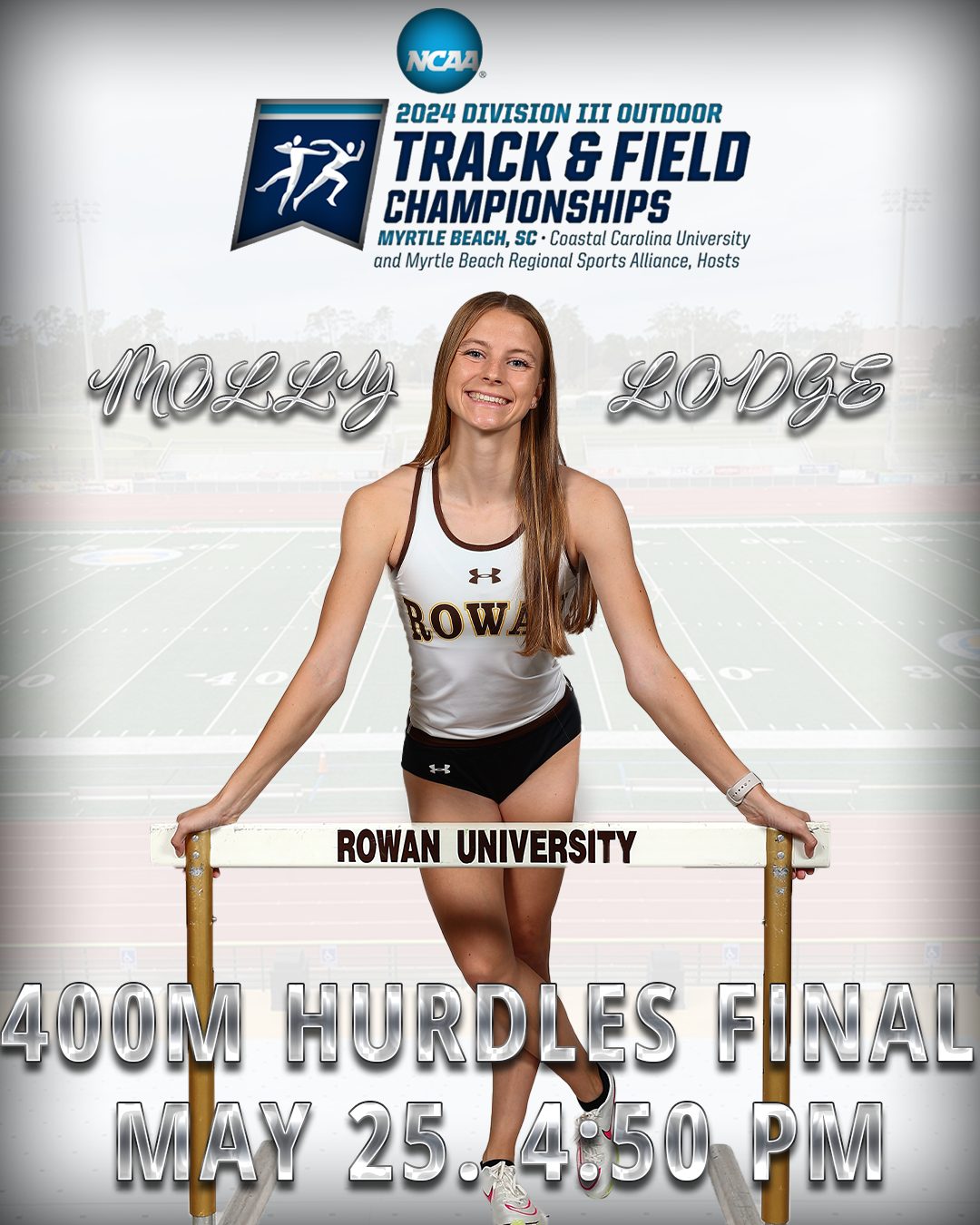 Rowan track and field graphic