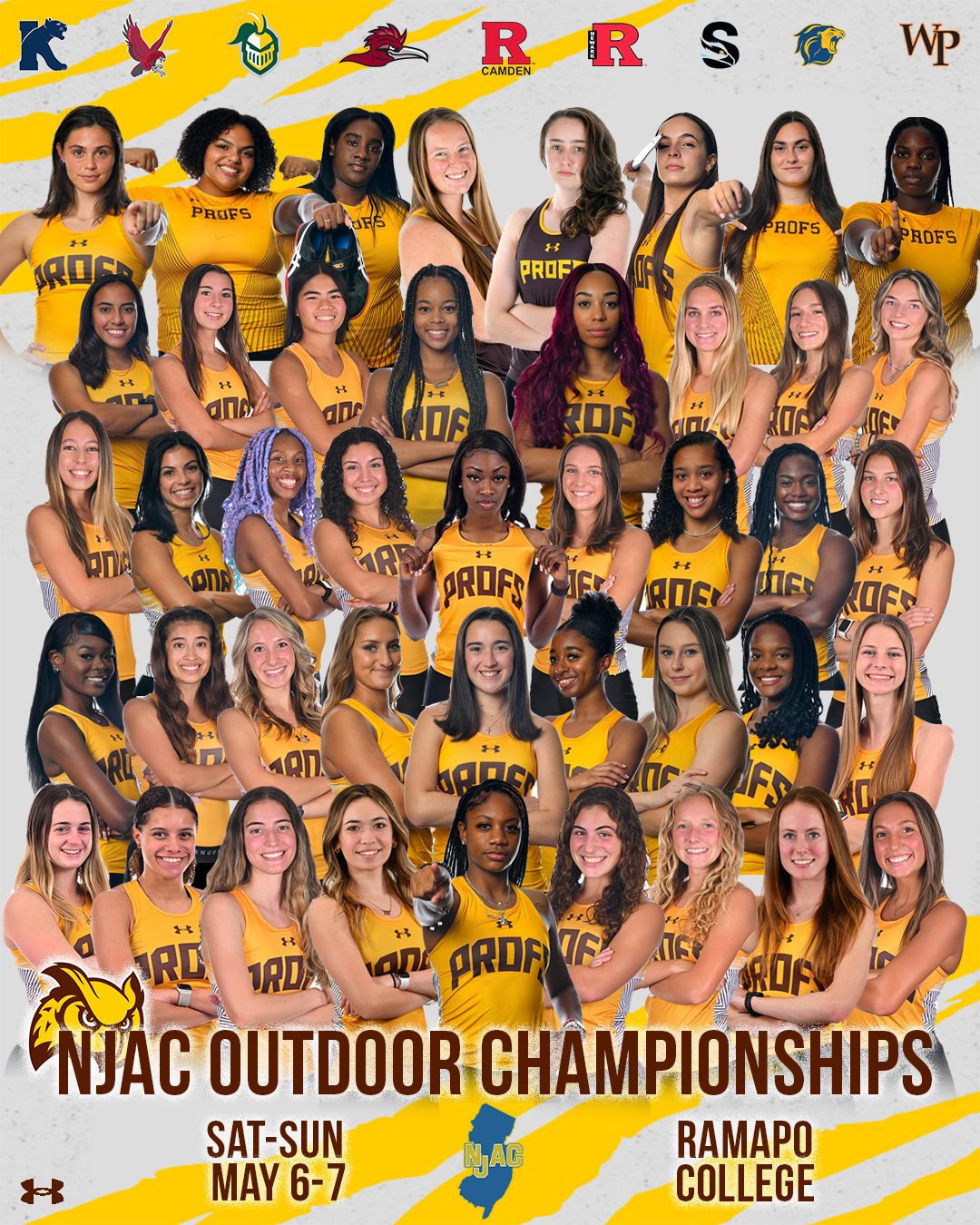 Rowan track and field graphic