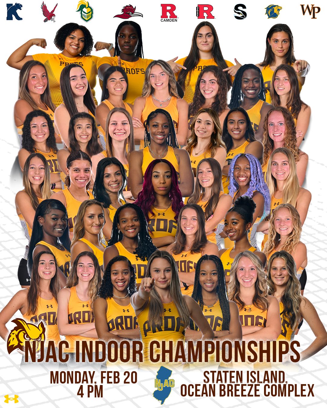 Rowan track and field graphic